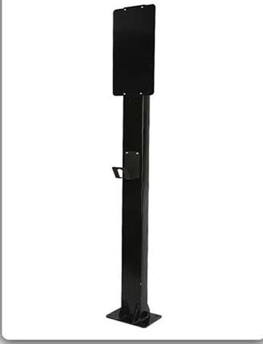 Premium EV Charging Station Pedestal - Durable Steel Electric Vehicle Charger Stand for Garage, Floor-Mounted, 150cm/59in Height, Sleek Black Design, Ideal for Hom