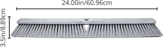 SPARTA 41891EC14 Omni Sweep Plastic Push Broom Head, Heavy Duty, Industrial Broom With Color Code System For Outdoor, Indoor, Garage, Concrete, Patio, Kitchen, Bathroom, 24 Inches, Blue