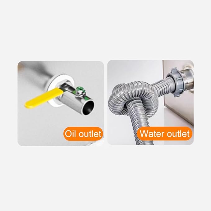 Commercial Kitchen Grease Trap Separator with Removable Filter Basket & Baffle - Small Grease Water Separator for Restaurant Sinks, Efficient Oil & Fat Removal