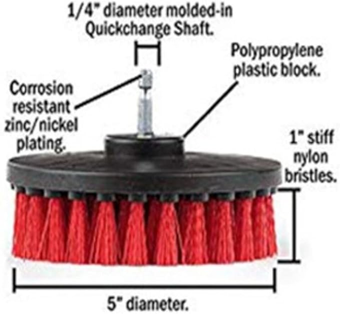 20oz Commercial/Janitorial Hard Water Spot Cleaner & Stain Remover Combo Pack w/ 4" Drill Brush Accessory