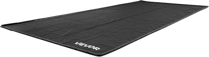 VEVOR Containment Mat, 8 ft 6 in x 20 ft, Non-Slip PVC Garage Floor Mat with a Cleaning Squeegee, Heavy Duty Durable Waterproof Protection from Snow, Rain and Mud for Cars SUVs Trucks Parking, Black