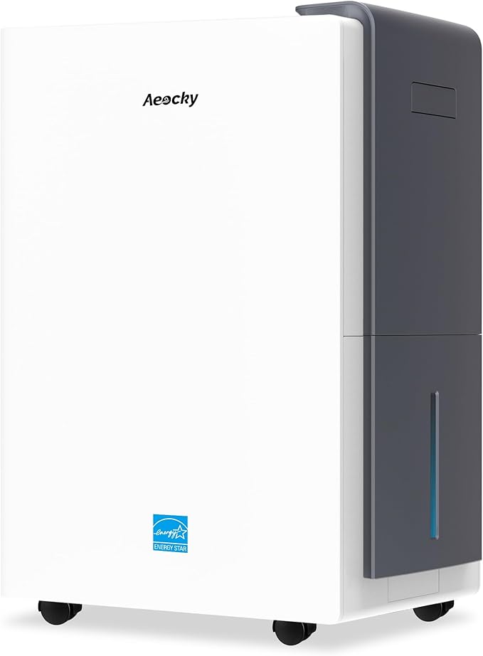 7000 Sq.Ft Energy Star Most Efficient 2025 Dehumidifier,AEOCKY Max 140 Pint/Day Smart Compressor Dehumidifier with Drain Hose, Intelligent Humidistat,for Basement,Bedroom,Home,Bathroom