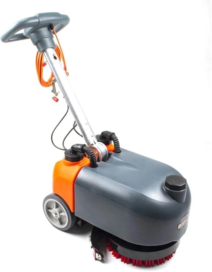SUNMAX RT15AC 14" Walk Behind Floor Scrubber Machine for Industrial Commercial Use, 4-Gal Tank, 26-ft Power Cord