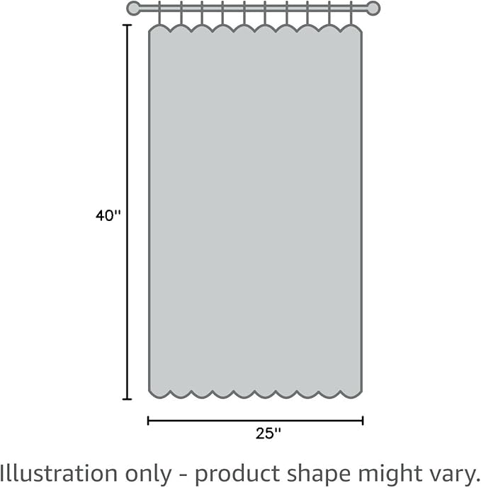 H.VERSAILTEX Small Sheer Door Curtain Closet Linen Textured Curtain Sheers Doorway Light Filtering Voile French Door Rod Pocket Curtains Patio Glass Doors, 25 x 40 inches Long, Taupe, 1 Panel