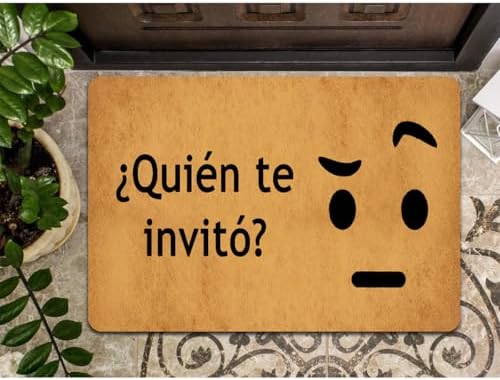 Funny Welcome Doormat Quién Te Invitó Doormats for Entrance Doormat Personalized Non Slip Rubber Mat for Front Door House Warming Gift Mats Kitchen Rugs and Mats 20x32 inch