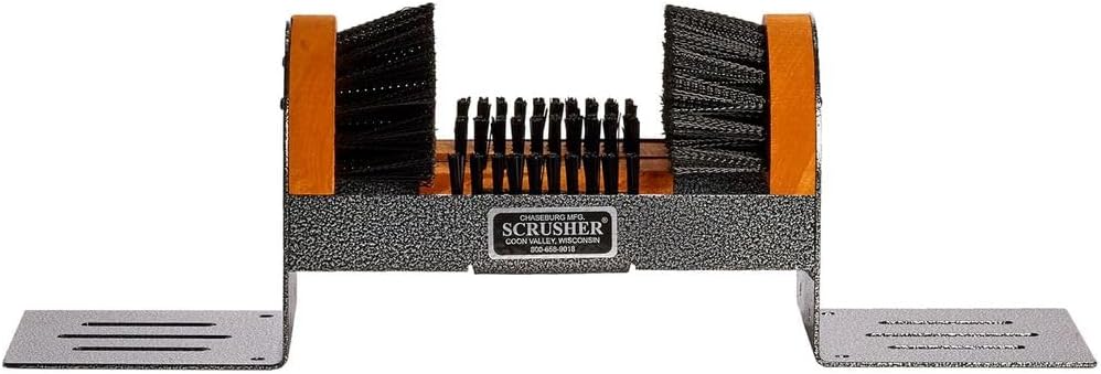 Scrusher Big Boot Cleaner - Extra Wide Heavy Duty Boot Brush/Shoe Cleaner, Weather Resistant Steel Frame, Made in The USA