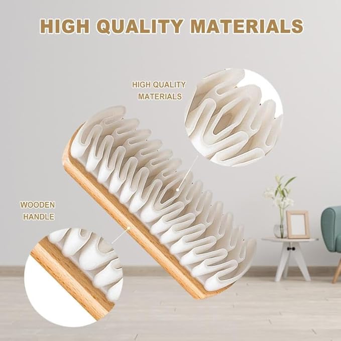 2Pcs Suede Brush for Shoes, Nubuck Brush Suede Eraser Suede Shoe Brush Suede Shoe Cleaner, Suede Cleaning Brush for Shoes, Bags, Jacket, Purse, Sofa with Wooden Handle, Stain Eraser