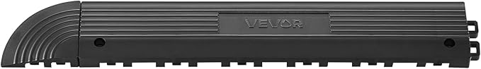VEVOR Transition Edge Kit, 11-Piece, Durable Straight Garage Floor Edging, PP Material, Easy Installation, Only Compatible with VEVOR Drainage Mats, Black, Male