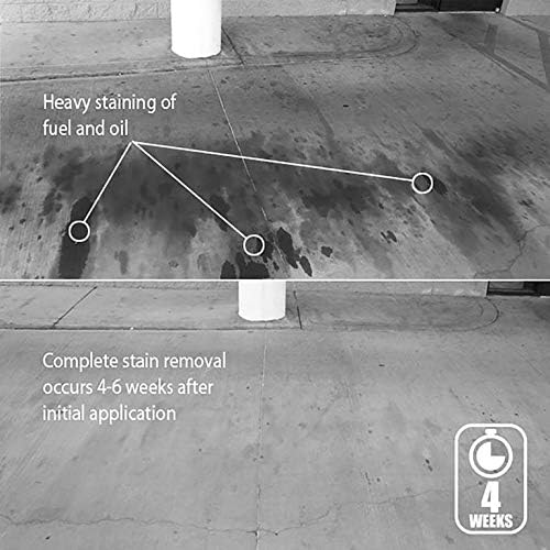 CAF Outdoor Cleaning EXIMO Waterless Concrete Cleaner, Oil Stain Remover for Driveway, Garage Floor, Basement and Walkway Surfaces, Natural Concrete Cleaner Powder Treatment, 36 lb Container