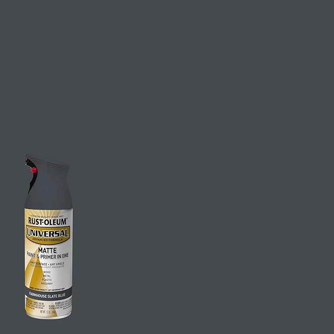 Rust-Oleum 376723 Universal All Surface Spray Paint, 12 oz, Matte Farmhouse Slate Blue