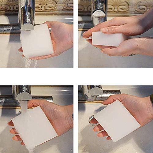 Ksrnsne Magic Cleaning Sponges Eraser, Household Sponge Eraser Cleaner Foam Cleaning for Kitchen, Furniture, Car, Leathe (50 Pack)-L8