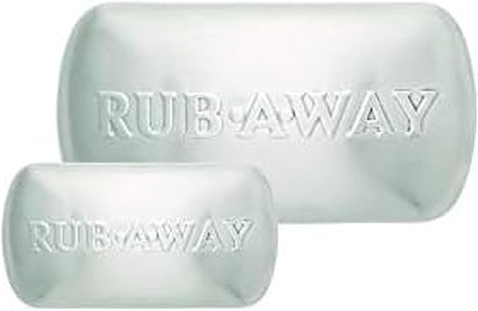 Amco Rub Away Bar, Stainless Steel Odor Absorber (2-Piece) - Dishwasher Safe Kitchen & Outdoor Essential for Garlic, Onion, Fishing, Hiking Odors - Natural Odor Remover (Mini & Standard Size)