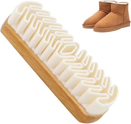 Rubber Shoe Brush, 2026 New Suede Shoe Brush and Eraser Soft Suede Shoe Brush Cleaner, Suede Cleaning Brush for Shoes, Bags, Jacket, Purse, Sofa with Wooden Handle (A-1Pcs)