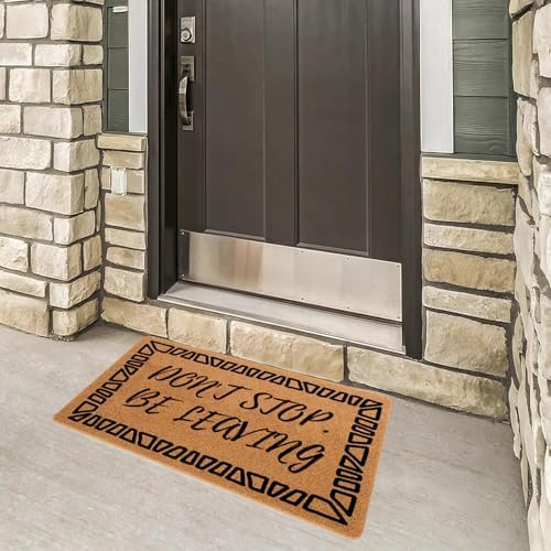 Funny Welcome Doormat Don't Stop Be Leaving Doormats for Entrance Way Indoor Monogram Colorful Doormat Personalized Non Slip Rubber Mat for Front Door Kitchen Rugs and Mats 16x24 inch