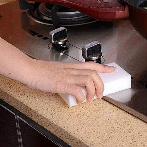 Ksrnsne Magic Cleaning Sponges Eraser, Household Sponge Eraser Cleaner Foam Cleaning for Kitchen, Furniture, Car, Leathe (50 Pack)-L8