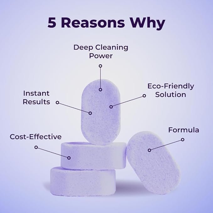 The All-In-One Multi Purpose Cleaning System - Cleaning Spray for Instant Stain Removal, With Concentrated Cleaning Tablets, for Home, Kitchen, Bathroom & More (1 Bottle+6 Pcs)