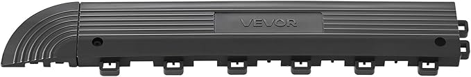 VEVOR Transition Edge Kit, 11-Piece, Durable PP Interlocking Modular Garage Floor Edging, Easy Installation, Only Compatible with VEVOR Drainage Mats, Black，Female