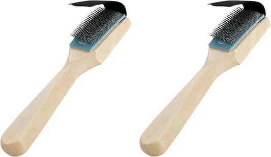 I-MART 2 Pack Suede Brush for Dance Shoes Sole Cleaning, Wooden Handle Suede Shoe Cleaner, Durable Wire Shoe Cleaning Brush for Suede Sole Dance Shoes, Suede Brush for Shoes