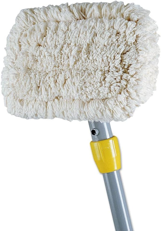 Rubbermaid Commercial Wall Washer Kit, White Cotton Pads, 9w x 5d, 60" Handle, Grey Handle - one kit.