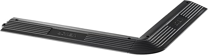 VEVOR Transition Edge Kit, 11-Piece, Durable Straight Garage Floor Edging, PP Material, Easy Installation, Only Compatible with VEVOR Drainage Mats, Black, Male