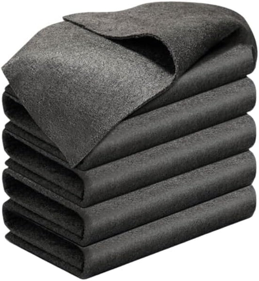 2026 New Thickened Magic Cleaning Cloth, Upgrade Reuseable Streak Free Microfiber Cloth Magic Fiber Microfiber Cleaning Cloth, Multipurpose Miracle Rags for Kitchen,Window,Glass,Cars (5pcs, 12x12 in)