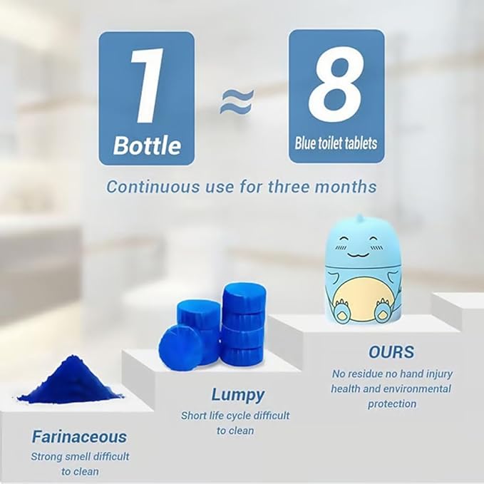 Dinosaur Toilet Bowl Cleaner Bottle, 2026 Upgraded Cute Dinosaur-Shaped Magic Automatic Toilet Tank Cleaner Bottle, Long-Lasting Bathroom Tank Crazy Cleaning Deodorizer Wonder(3pcs-MIX)