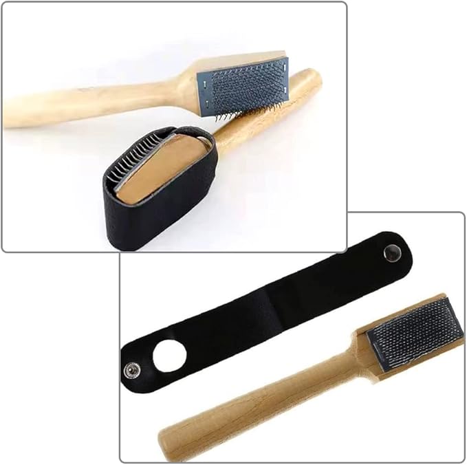 Dance Shoes Brush Wooden Shoes Cleaner Brush Practical Suede Sole Wire Brush for Cleaning Dance Shoes