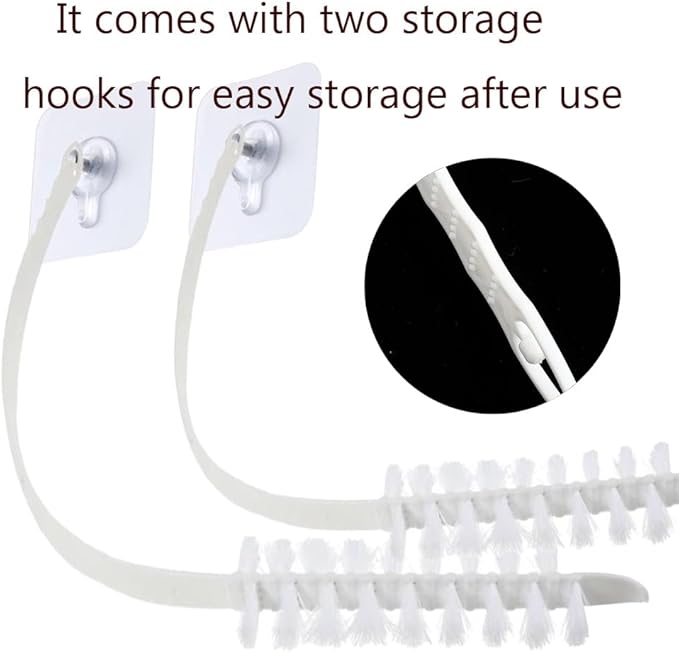 Portable Drum Washing Machine Cleaning Brush for Slot and Flat Surfaces - No-Remove Design (2pcs)