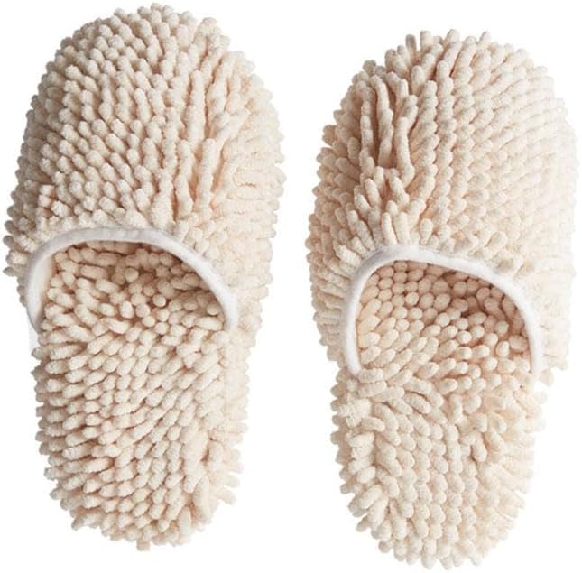 Mop Shoes for Home Cleaning, Polyester Base Board Cleaner for Dust Removal, apricot