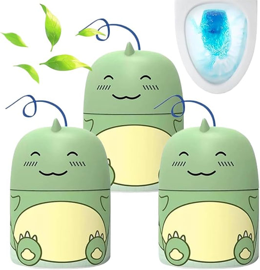3Pcs Dinosaur Toilet Bowl Cleaner Bottle, Automatic Toilet Tank Cleaner for Long-Lasting Cleaning and Deodorizing, 2026 Upgraded Cute Dinosaur-Shaped Gel Freshness for Bathroom (3*Jasmine Flavor)