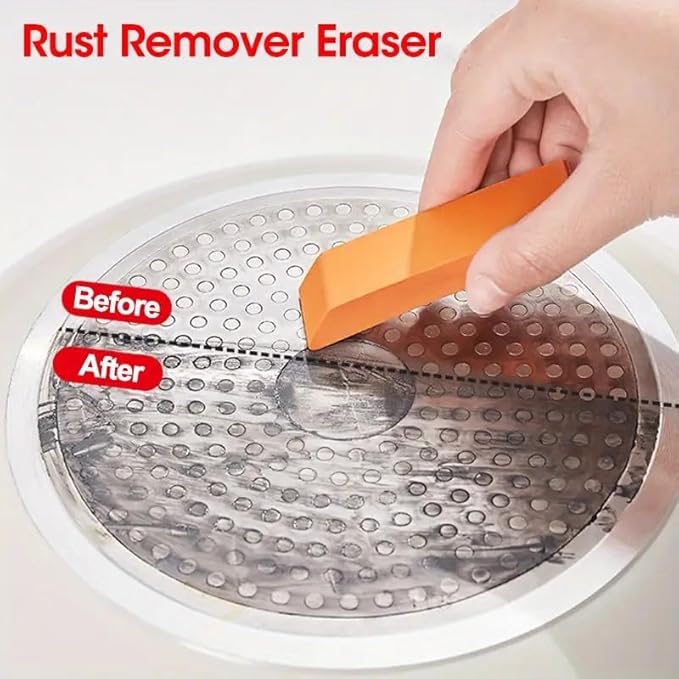 Heavy-Duty Hard Water Limescale Cleaning Eraser – Descaling Rubber Block for Removing Mineral Buildup on Glass, Tile, Stainless Steel & Faucets