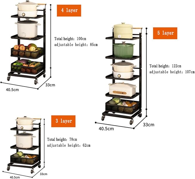3 Tier Extendable Microwave Oven Rack Shelf with White Lid nizer Free Standing Pot Racks for Kitchen Cupboard Saucepan Racks Cupboard nizer 4 * 4 Boards White
