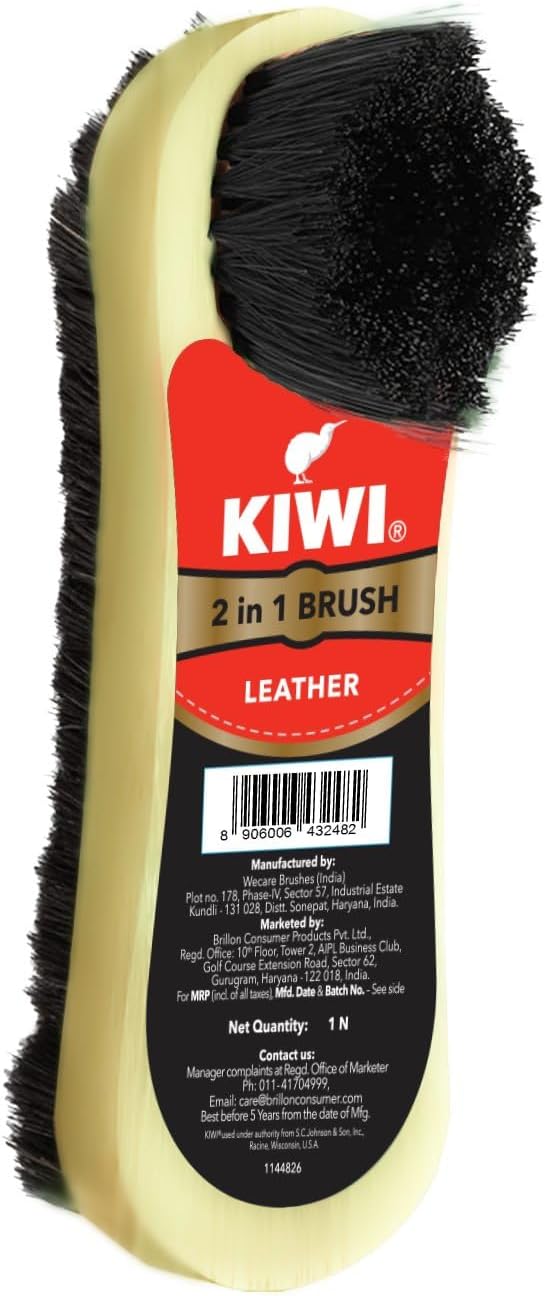 Kiwi 2 In 1 Shoe Polish Brush FOR SHOE POLISHING | Nylon BRUSH