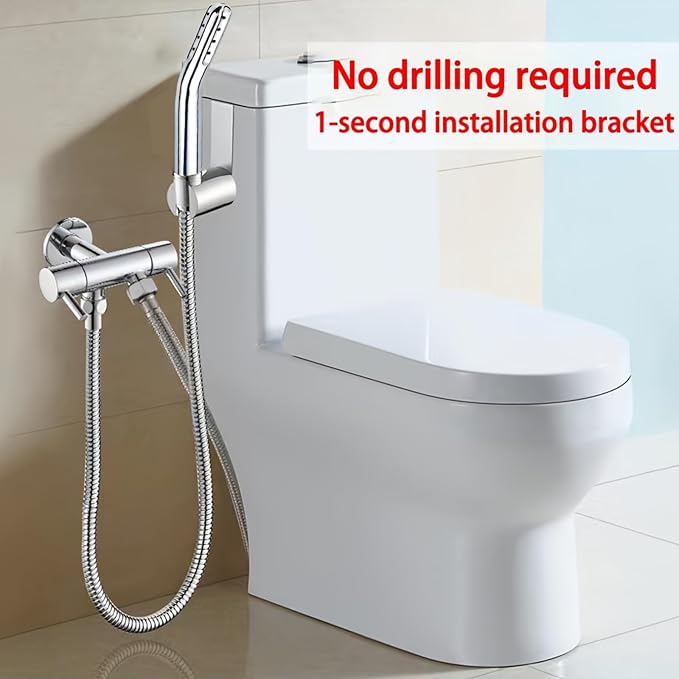 Shower Enema System, Colon Cleansing Kit, Bathroom Handheld Enema, Men's and Women's Shower Rinser Portable Cleaner, Enema Nozzle Kit Cleaner Attachment