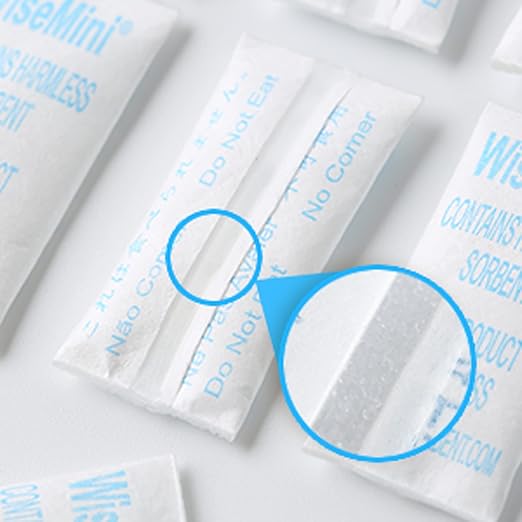 Wisesorb 0.25 Gram 600 Pack Silica Gel Packets, Dessicant Packets, Silica Gel Packs, Moisture Absorbers for Food Storage, Food Safe Desiccant Dehumidifiers