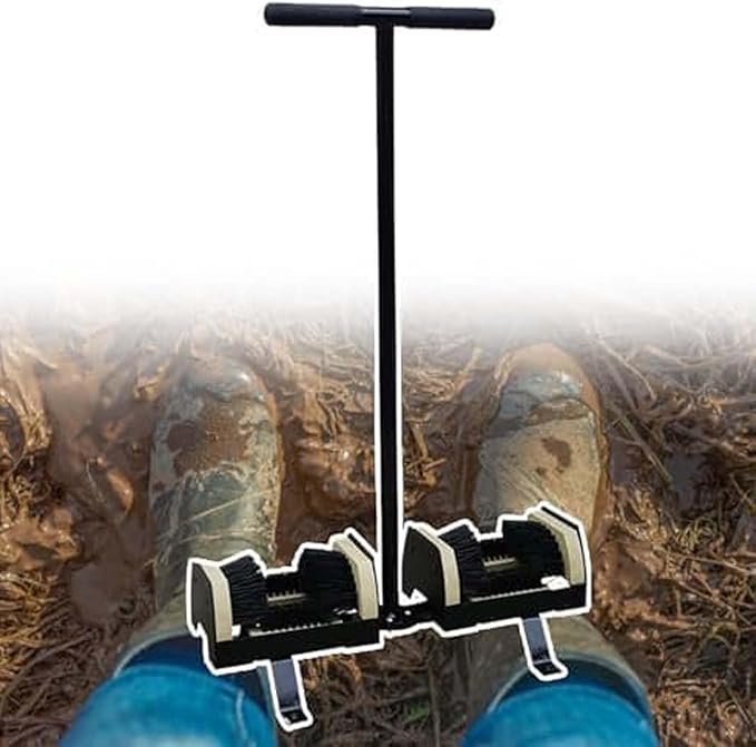 Foot Mud Boot Scrubber Standing Ergonomic Handle Shoe Cleaner for Wet Dirt Muck, Anti-Slip Base, Ideal for Farming, Gardening, Outdoor Work Entryways