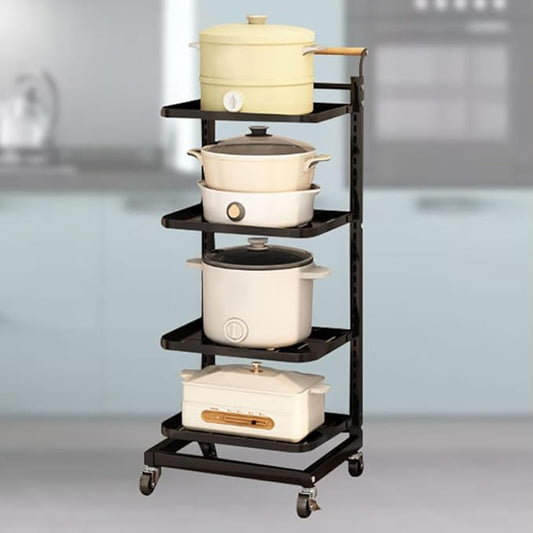 Black Frying Pan Storage Stand for Kitchen Cupboard nization Pot Rack nizer with 4 * 4 Boards