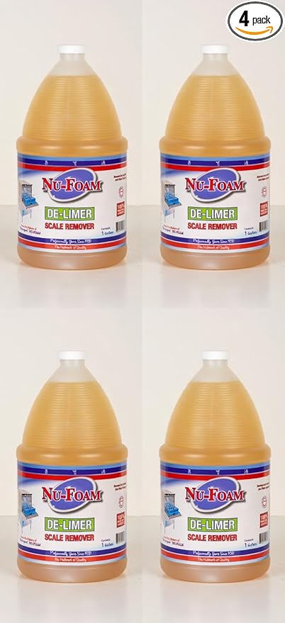 Nu-Foam De-Limer Lime Scale Remover- 1 Gallon- Pack of 2 (4, Gallon)