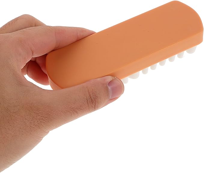 Ipetboom Soft Rubber Suede Shoe Brush Cleaner for Boots and Sneakers, Portable Small Scrub Brush with Rubber Eraser for Leather and Nubuck Cleaning, Entryway Shoe Care Tool