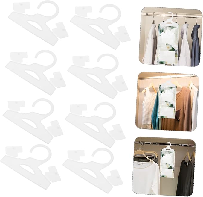 100pcs Reusable Humidity Control Bag Hooks PVC Absorber for Wardrobe Bathroom and Bedroom Portable Hanging Absorber Packs for Closet Use