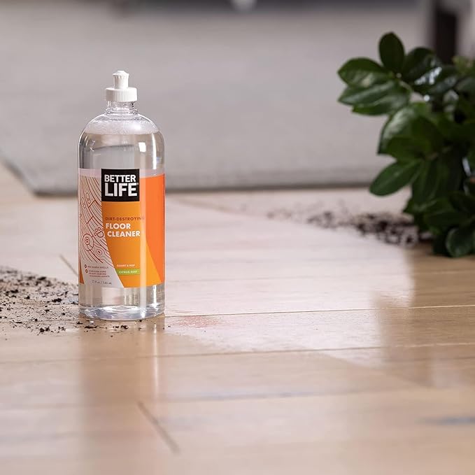Better Life Floor Cleaner - Liquid Multipurpose Cleaner for Wood, Tile, Laminate, Vinyl, Bamboo - Hardwood Floor Cleaner for Mopping - Citrus Mint, 32 Fl Oz (Pack of 2)