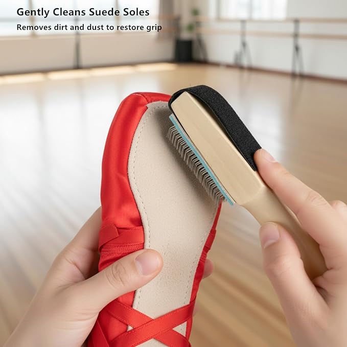 I-MART 2 Pack Suede Brush for Dance Shoes Sole Cleaning, Wooden Handle Suede Shoe Cleaner, Durable Wire Shoe Cleaning Brush for Suede Sole Dance Shoes, Suede Brush for Shoes