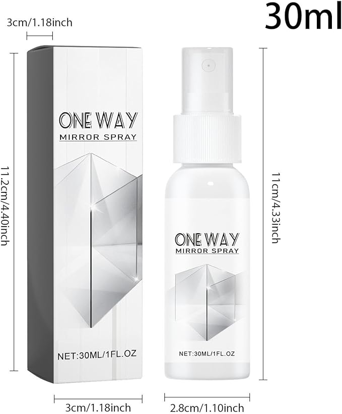 Glass Cleaner - Anti Fog Mirror Spray Solution, Windshield Stain Removal Liquid with Clear Vision Formula Protection, Quick Wipe Cleaning Function, Ideal for Car Bathroom Kitchen Surfaces