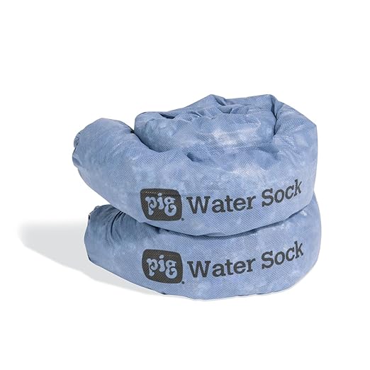 PIG Mildew-Resistant Absorbent Sock | Water Absorbing Snake | 3" W x 4' L | Absorbs up to 1 gal per Sock | 2 Count | PM50070