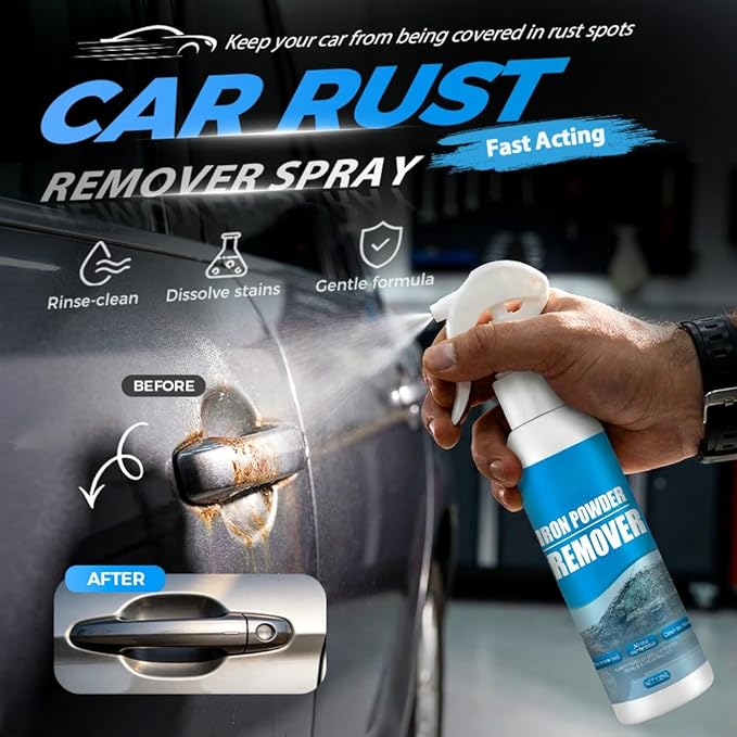 Rust Stain Remover,Heavy-Duty Iron Stain Remover for Metals Multipurpose Rust Stain Remover for Tools, Cars, Chains, Iron Out (2)