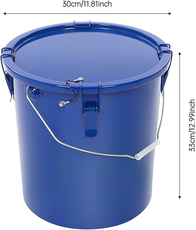 Grease Bucket 6 Gal, Fryer Oil Storage Container with Lid & Filter Bag, Portable Used Cooking Oil Disposal Can with Handle, Carbon Steel Grease Trap for Restaurant Kitchen Food Truck
