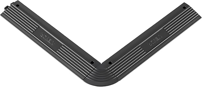 VEVOR Transition Edge Kit, 11-Piece, Durable Straight Garage Floor Edging, PP Material, Easy Installation, Only Compatible with VEVOR Drainage Mats, Black, Male