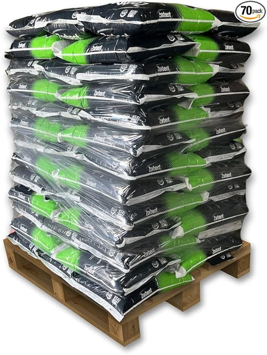 Zorbent Oil Spill Absorbent | 70 Bag Skid | Absorbs up to 6 Gallons of Liquid Per Bag. Non-Toxic, Low-Dust, with Cleaning Agent. For Fast Industrial and Commercial Spill Cleanup.