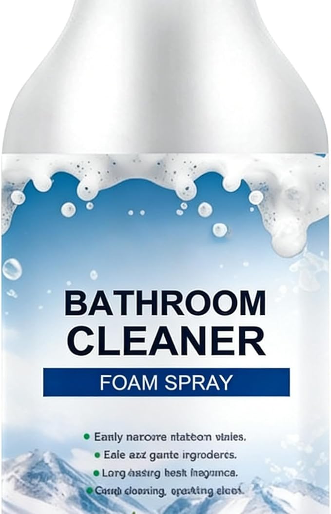 Powerful Foam Cleaner, Hard Water Spray, 1.3x1.3x6.02 Inches Stain Remover with Multipurpose Action, Bathroom Faucet Cleaner, Foaming Cleaners with Easy Spray, Home Tile for Deep Cleaning