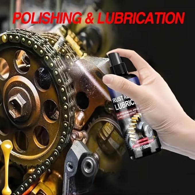 Rust Remover Spray for Metal, Iron Stain Remover, Fast-Acting Oxidation Metal Cleaner for Vehicles, Tools, Chains